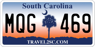 SC license plate MQG469