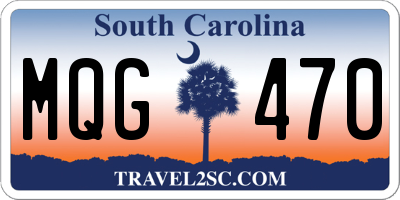 SC license plate MQG470