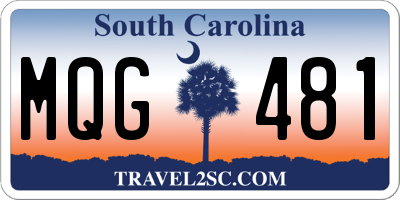 SC license plate MQG481