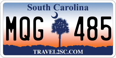 SC license plate MQG485
