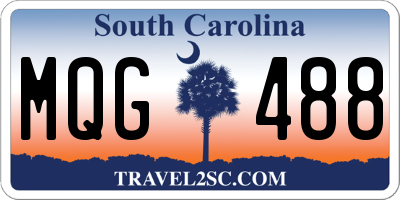 SC license plate MQG488