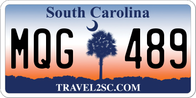 SC license plate MQG489