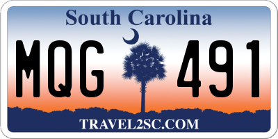 SC license plate MQG491