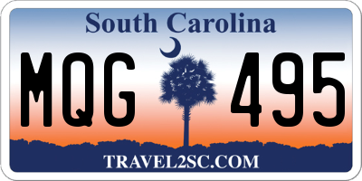SC license plate MQG495