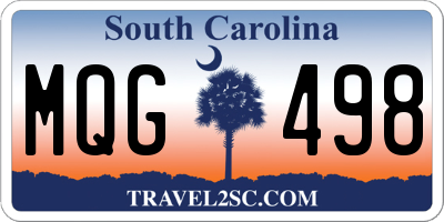SC license plate MQG498