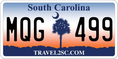 SC license plate MQG499