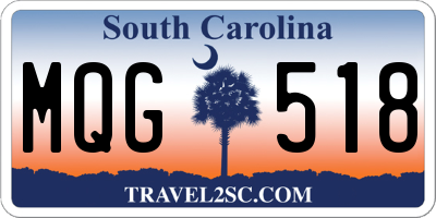 SC license plate MQG518
