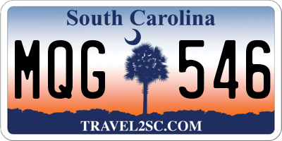 SC license plate MQG546