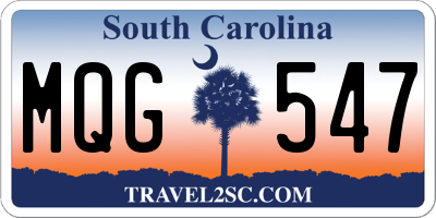 SC license plate MQG547