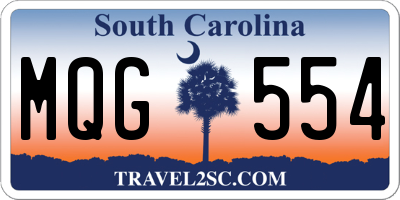 SC license plate MQG554