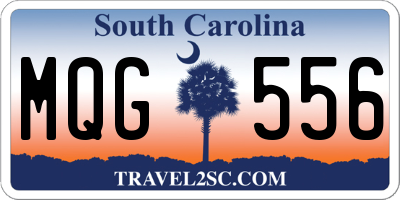 SC license plate MQG556