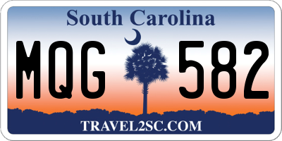 SC license plate MQG582