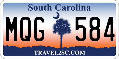 SC license plate MQG584