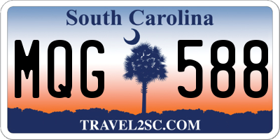 SC license plate MQG588