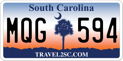 SC license plate MQG594