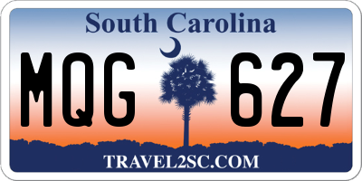 SC license plate MQG627