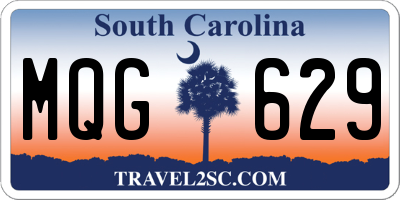 SC license plate MQG629