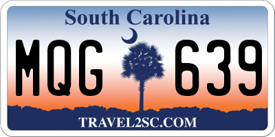 SC license plate MQG639
