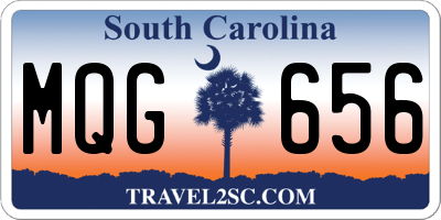 SC license plate MQG656