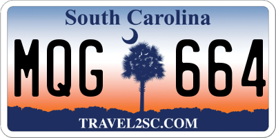 SC license plate MQG664