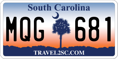 SC license plate MQG681