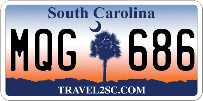 SC license plate MQG686
