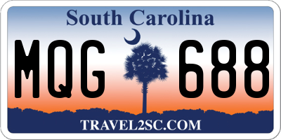 SC license plate MQG688