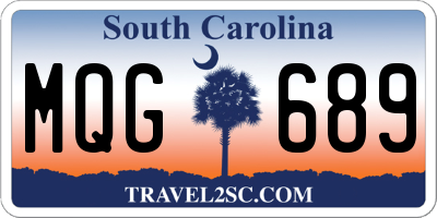 SC license plate MQG689
