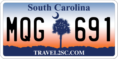 SC license plate MQG691