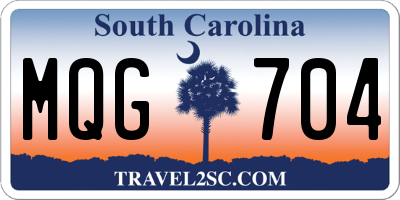 SC license plate MQG704