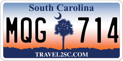 SC license plate MQG714