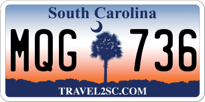 SC license plate MQG736