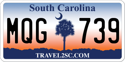 SC license plate MQG739