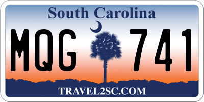 SC license plate MQG741