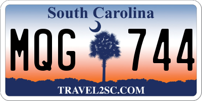 SC license plate MQG744
