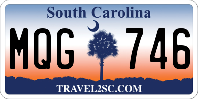 SC license plate MQG746