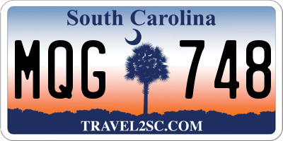 SC license plate MQG748