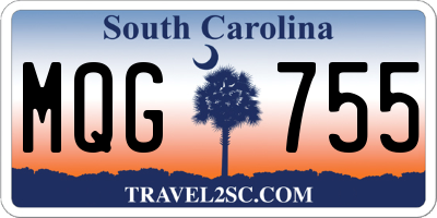 SC license plate MQG755