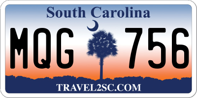 SC license plate MQG756
