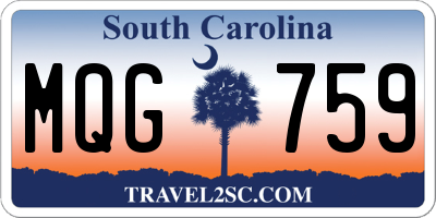 SC license plate MQG759