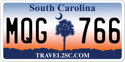 SC license plate MQG766
