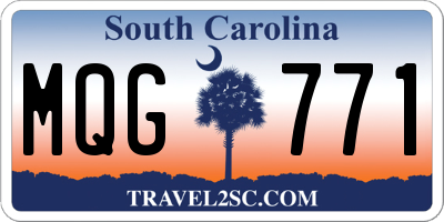 SC license plate MQG771