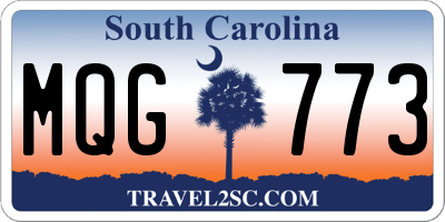 SC license plate MQG773