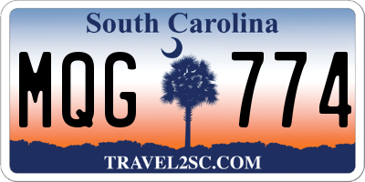 SC license plate MQG774