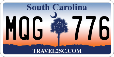SC license plate MQG776