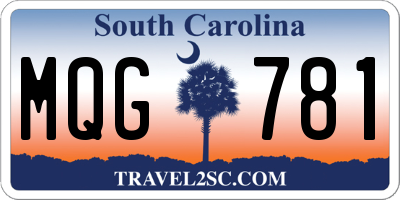 SC license plate MQG781