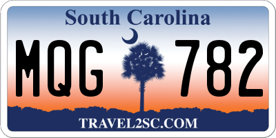 SC license plate MQG782