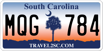 SC license plate MQG784