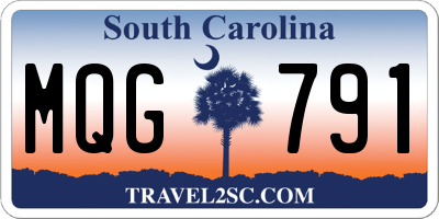 SC license plate MQG791