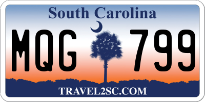 SC license plate MQG799